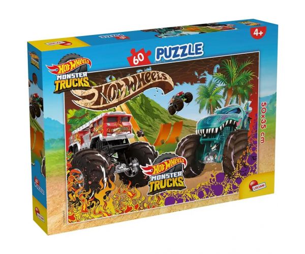 Hot Wheels Monster trucks 60db-os puzzle 50x35cm - Lisciani