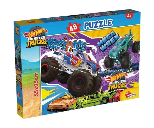 Hot Wheels Monster trucks 48db-os puzzle 35x25cm - Lisciani