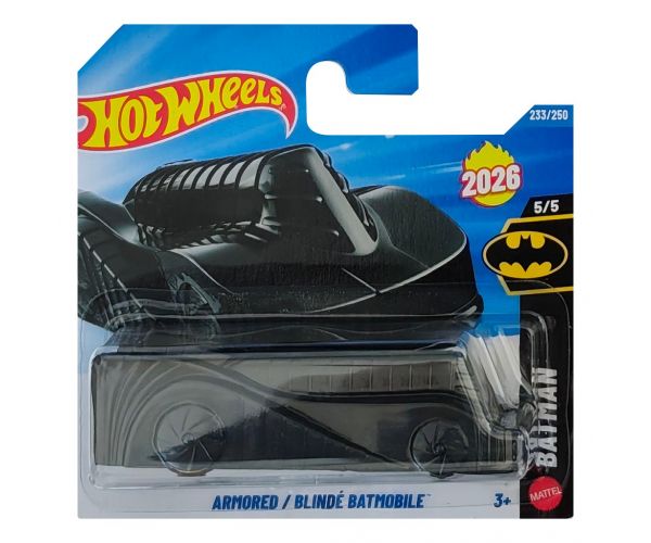 Hot Wheels: Armored Batmobile fekete kisautó 1/64 - Mattel