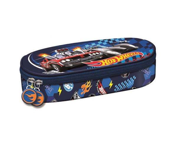 Hot Wheels plava ovalna pernica  20,5x5x9,5cm