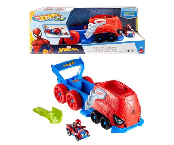 Hot Wheels: RacerVerse Pókember kilövő pályaszett - Mattel