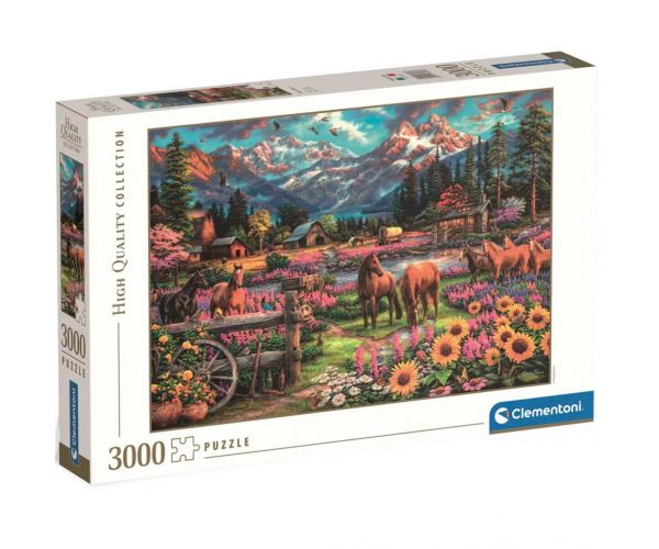 HQC Szabadon vágtatva lovas 3000db-os puzzle - Clementoni