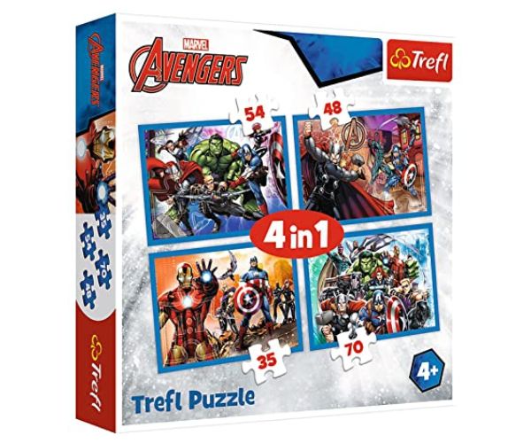 Hrabri Osvetnici 4 u 1 35-48-54-70 kom puzzle - Trefl