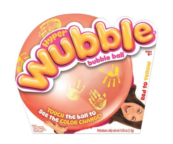 Hyper Wubble színváltós buboréklabda - Piros-Sárga