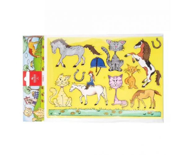 ICO: Koh-I-Noor Šablona za crtanje s konjima i mačkama