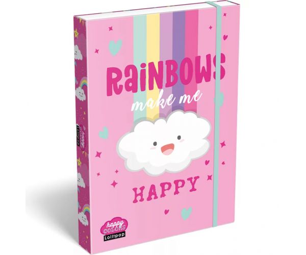 ICO: Lizzysuli Lollipop Rainbow gumis füzetbox A/4