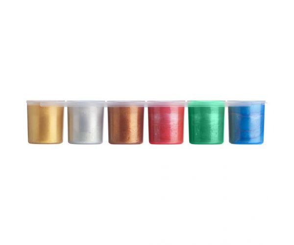 ICO: Süni tempera u teglicama, metalik boje 6 x 25 ml