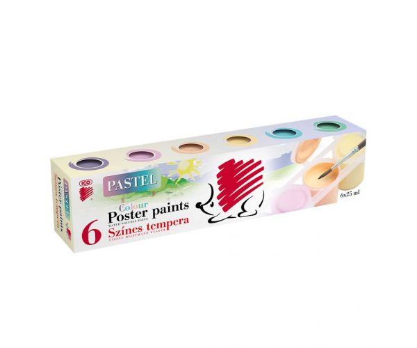 ICO: Süni Tégelyes tempera pasztell színekben 6x25ml