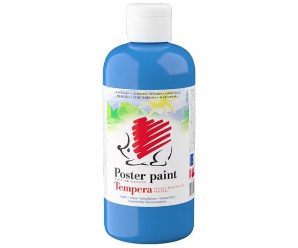ICO: Tempera za bojanje ježeva, svjetloplava boja, 500 ml