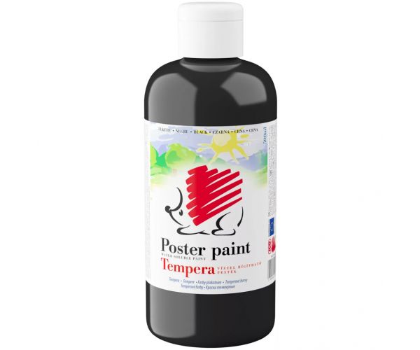 ICO: Tempera za djecu, crna boja, 500 ml