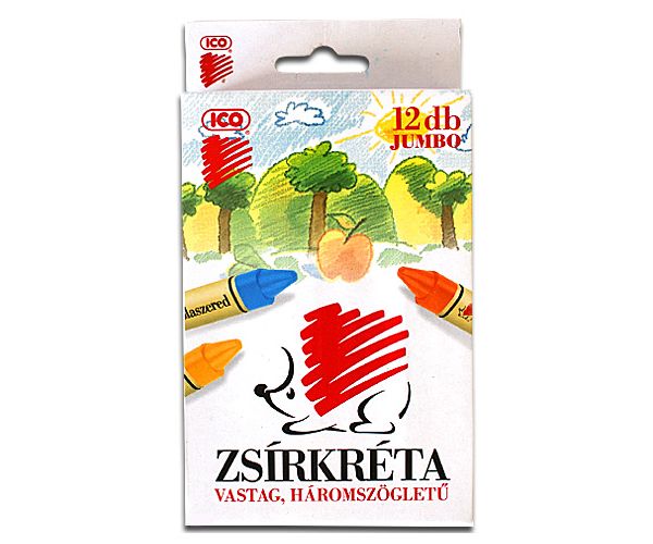 ICO: Süni trokutaste Jumbo masne krede u setu 12 kom
