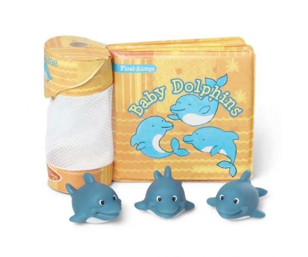 Fürdőjáték: Vízálló könyv, bébi delfinek - Melissa & Doug