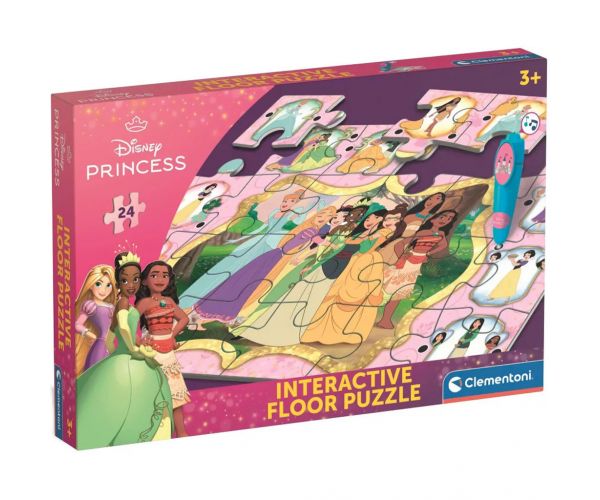 Disney Hercegnők interaktív 24db-os padló puzzle - Clementoni