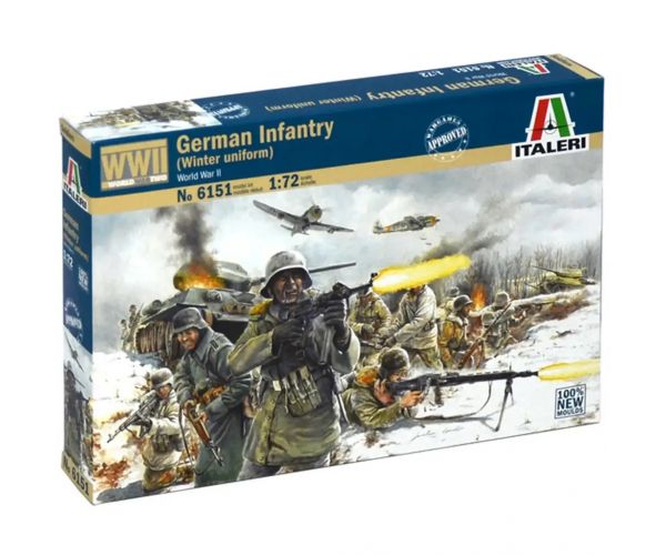 Italeri 1/72 German Infantry Winter Uniform - Német téli egyenruhás katonai figurák makett