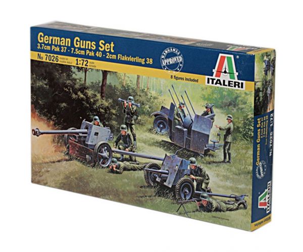 Italeri 1/72 Njemački set topova maketa artiljerijskog oružja