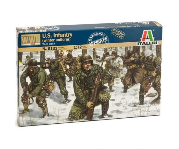 Italeri 1/72 U.S. Infantry WWII. Winter Uniform - téli egyenruhás katona figurák makett