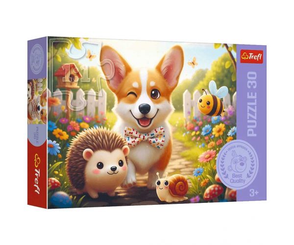 Egy nap Corgi kutyával 30db-os puzzle - Trefl