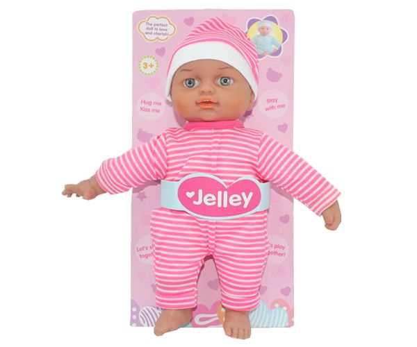 Jelley beba u prugastoj odjeći 25cm
