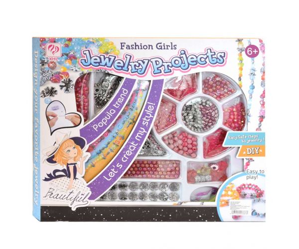 Jewelry Projects: DIY veliki set za izradu nakita u crvenim bojama s 200+ perli