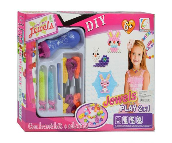 JewelsPlay: 2 u 1 set perli za izradu nakita sa spinerom i perlama u boji