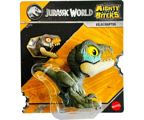 Jurassic World: Harapós mini zöldes Velociraptor figura - Mattel