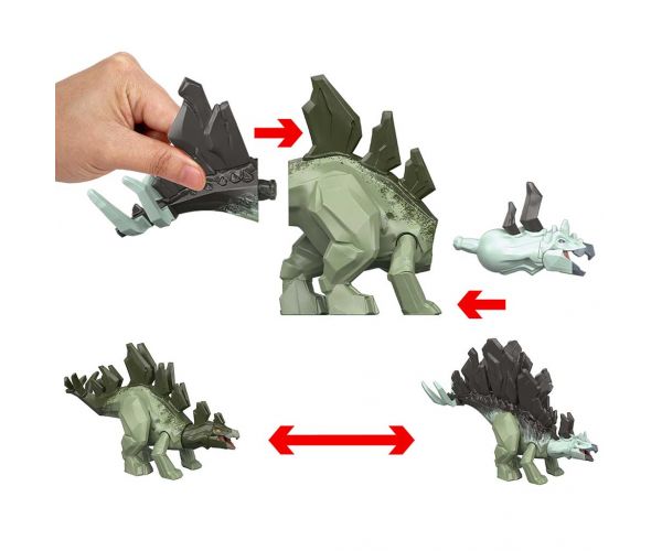 Jurassic World: Mayhem Mix-Ups Uradi sam mutantni dino Stegosaurus - Mattel