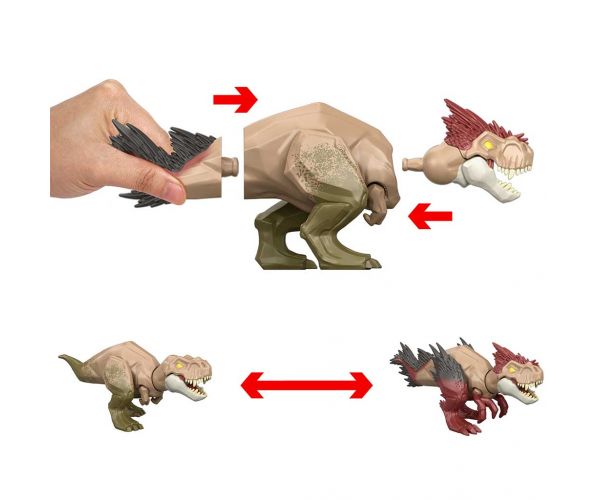 Jurassic World: Mayhem Mix-Ups Uradi sam mutantski dinosaurus T-Rex - Mattel