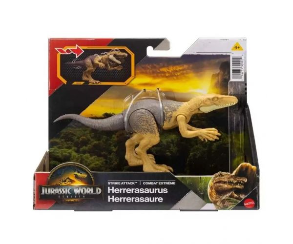 Jurassic World: Újjászületés Strike Attack Herrerasaurus támadó dinoszaurusz figura - Mattel
