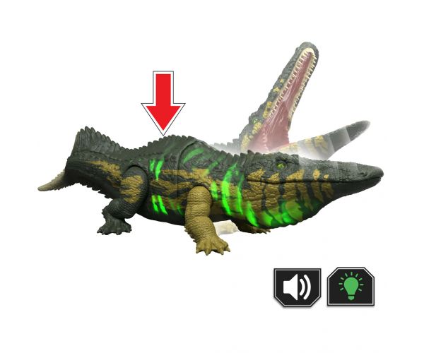 Jurassic World: Stomatosuchus napadački dinosaurus s zvukom i svjetlom – Mattel