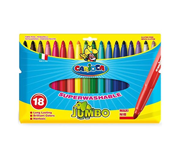 Jumbo flomasteri u držaču 18kom - Carioca