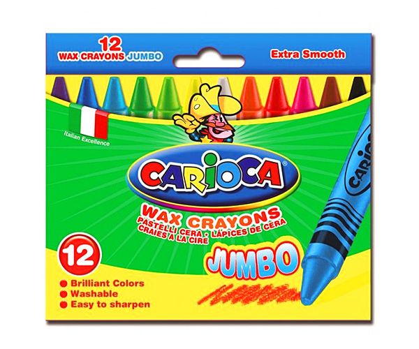 Jumbo masne krede u setu 12 kom - Carioca