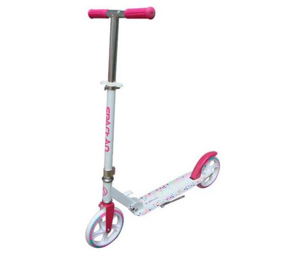 Jumbo pink-bijeli aluminij romobil - Spartan