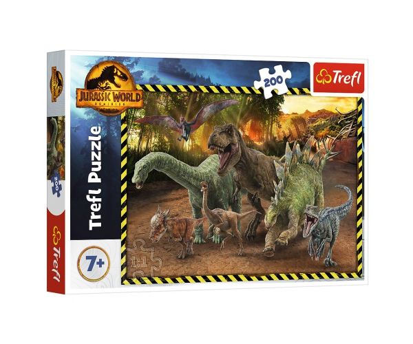 Jurassic World: Dinosauri iz Jurskog parka Puzzle od 200 dijelova - Trefl