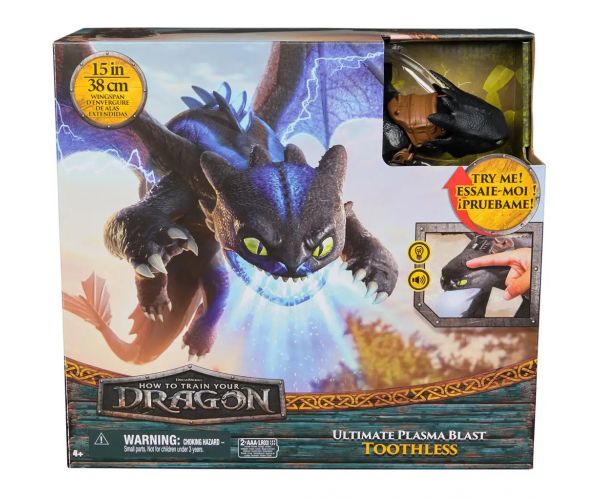 Így neveld a sárkányodat: Ultimate Plasma Blast Fogatlan sárkány játékfigura fénnyel és hanggal 38cm - Spin Master