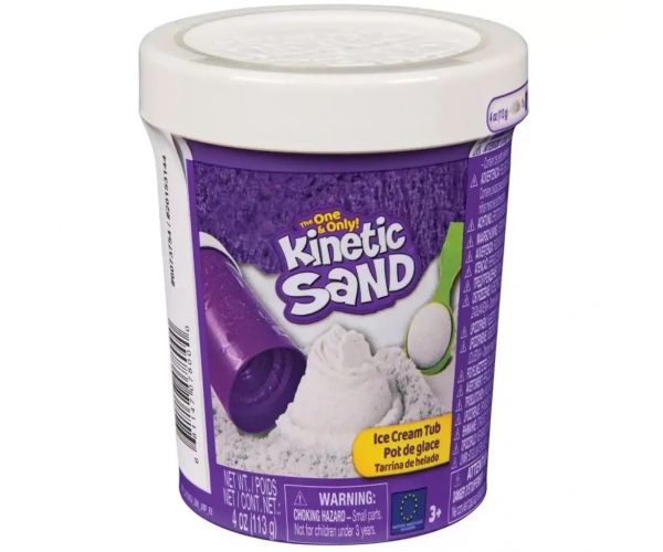 Kinetic Sand: Fagyis doboz fehér homokgyurmával - Spin Master