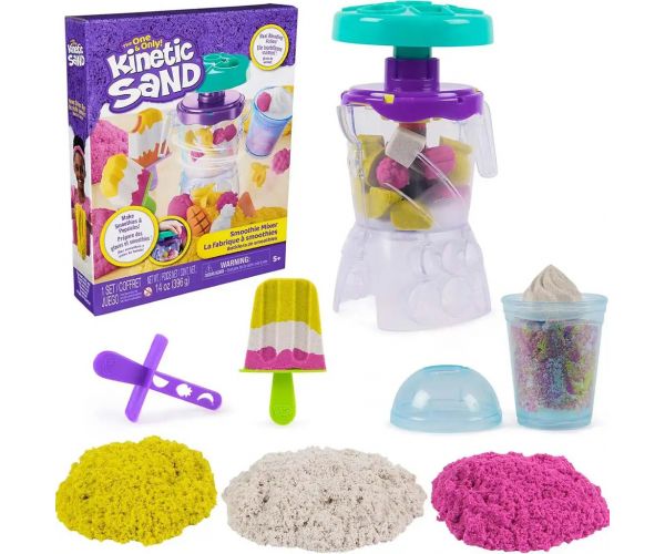 Kinetic Sand: Smoothie készítő mixer 396g homokgyurmával - Spin Master