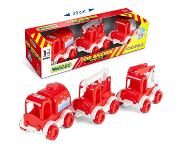 Kid Cars vatrogasna vozila set od 3 kom - Wader