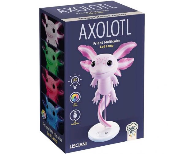 Rainy Days Axolotl többszínű LED-es éjjeli lámpa - Lisciani