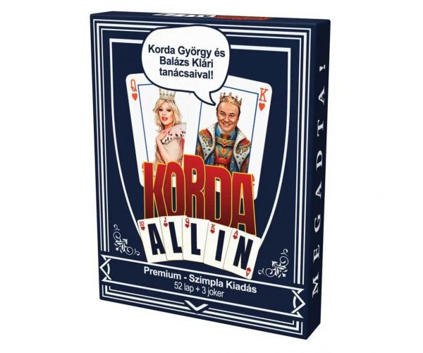 Korda All-In Prémium francia kártyapakli (52 lap + 3 Joker)