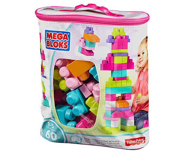 Kocke za gradnju za djevojčice, 60 kom - Mega Bloks