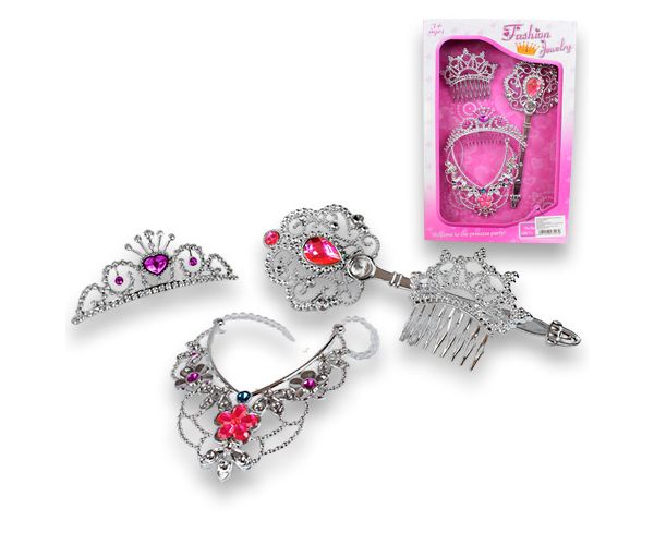 Komplet princeze ljepote s tijarom, ogrlicom i štapićem