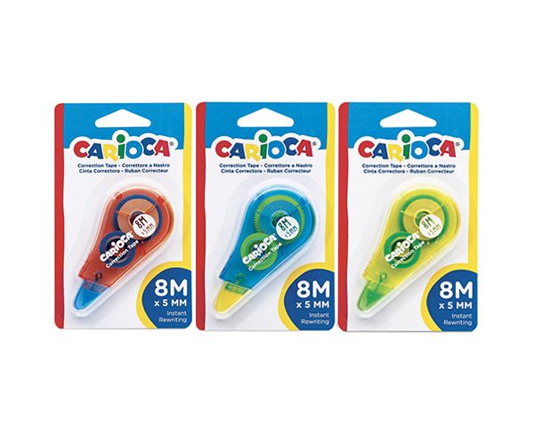 Korektor u traci 8m x 5mm - tri vrste - Carioca