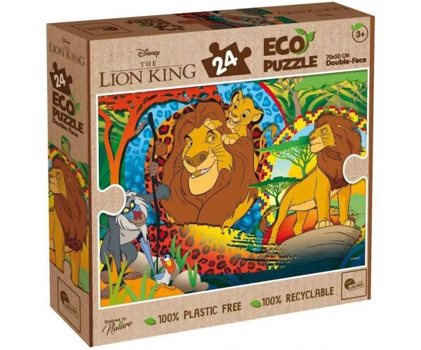 Oroszlánkirály 2 az 1-ben 24db-os Eco maxi puzzle és színező 70x50cm - Lisciani