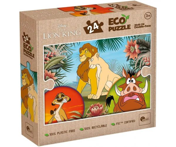 Oroszlánkirály 2 az 1-ben 24db-os Eco mini puzzle és színező 35x25cm - Lisciani
