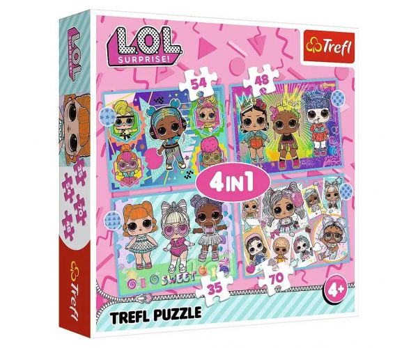 L.O.L Surprise babák 4 az 1-ben puzzle - Trefl