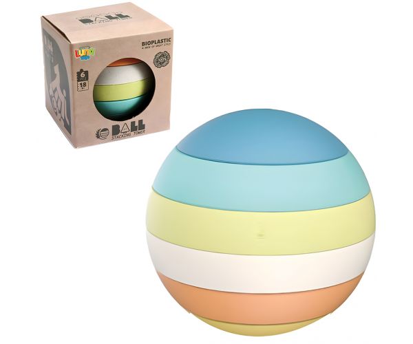 Labda 6db-os toranj graditeljska igra 12cm
