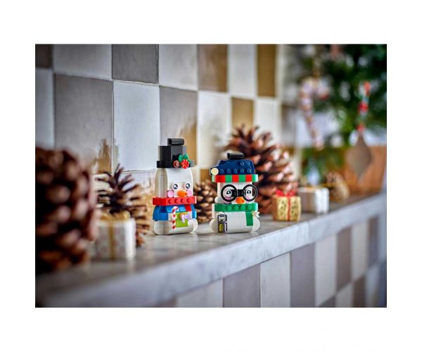 LEGO®: Božićni ukrasi sa snjegovićima (40812)