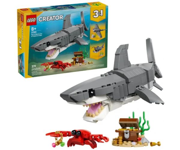 LEGO® Creator: Veszedelmes cápa egy kincsesládával (31381)