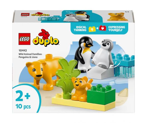 LEGO® DUPLO®: Állatcsaládok a vadvilágban: Pingvinek és oroszlánok (10442)