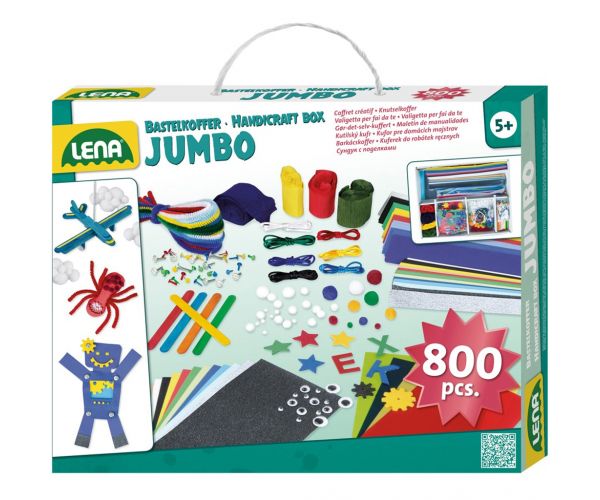 LENA: Jumbo kézműves kreatív játék szett 800db-os